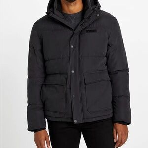 New Men's Black Guest Puffer Jacket size small